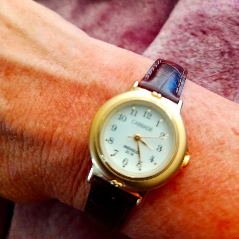Carriage women's watch brown leather